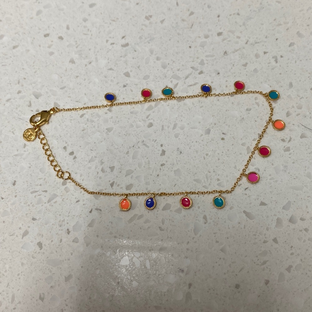 Gorjana MULTI COLORED GOLD ANKLET - Picture 2 of 4